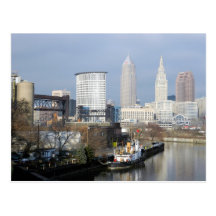 Cleveland,Ohio River View Postcard