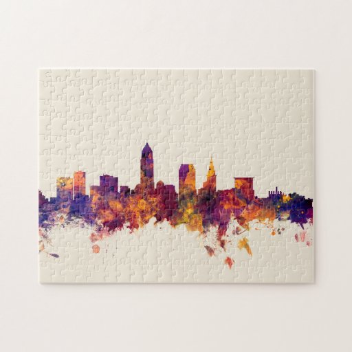 Cleveland Ohio Skyline Jigsaw Puzzle Zazzle