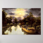 Cleveland Ohio Sunset on the Canal Poster