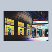 Cleveland Ohio Vintage Hotel at Night canvas prints