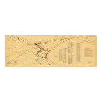 Cleveland Railroads Unification Map 1934 posters