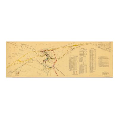 Cleveland Railroads Unification Map 1934 Print by noars_prints