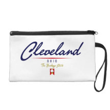 Cleveland Script Wristlet Clutches