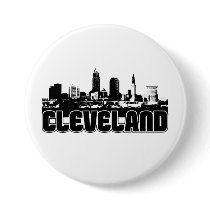Cleveland Skyline Button