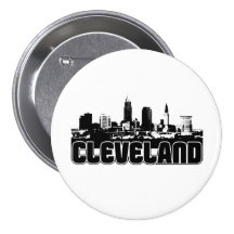 Cleveland Skyline Button