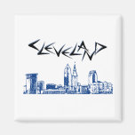 Cleveland Skyline Fridge Magnet