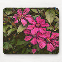 clematis, floral, flowers, mousepads, flora, plants, Mouse pad with custom graphic design