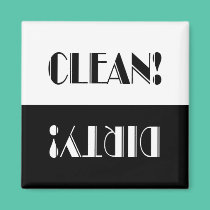 Clever Clean or Dirty Dishwasher Magnet magnets