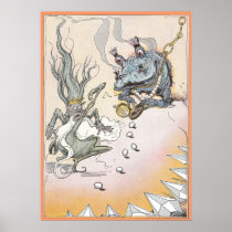 Clever Quox Rolls Eggs at Nome King Posters