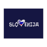 Clever Slovenija love heart of Slovenia love Post Card