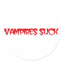 Clever Vampires Suck Halloween Stickers