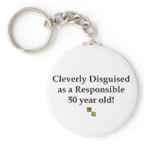 Cleverly Disguised 50! Key Chain