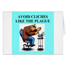 CLICHE joke for writers and authors cards by jimhartley CLICHE joke for writers and authors cards