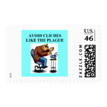 CLICHE joke for writers and authors Stamp