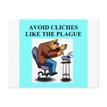 CLICHE joke for writers and authors Post Card