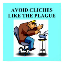 CLICHE joke for writers and authors posters by jimhartley CLICHE joke for writers and authors posters