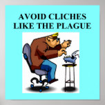CLICHE joke for writers and authors Print