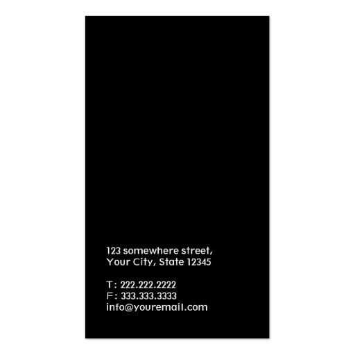 Click! Outline Text Correspondent Business Card (back side)