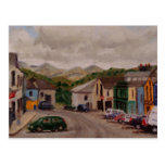 Clifden Ireland Cityscape Impressionistic Painting Postcard