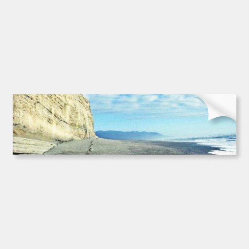 Cliff And Beach, Punanaiki, South Island Bumper Sticker
