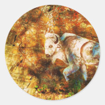 Cliff Art Round Sticker