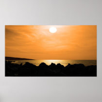 cliff edge view burren sunset posters