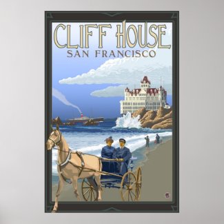 Cliff House - San Francisco, CA Travel Poster print