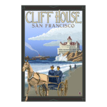 Cliff House - San Francisco, CA Travel Poster posters by LanternPress Cliff House - San Francisco, CA Travel Poster posters