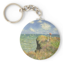 Cliff Walk at Pourville by Claude Monet Keychains