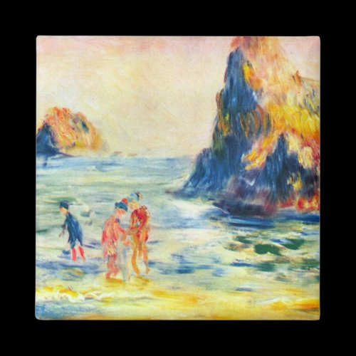 Cliffs at Guernsey by Pierre Renoir Magnet