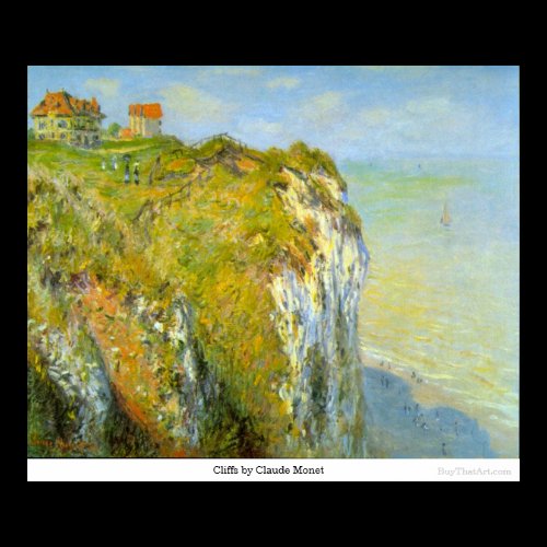 Cliffs by Claude Monet Print