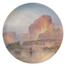 Cliffs of Green River - Thomas Moran (1874) Party Plates