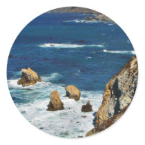 Cliffs On See Round Stickers