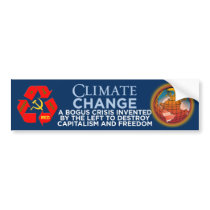 Climate Change-Green Is The New Red Bumper Sticker bumper stickers