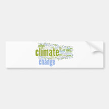climate change one bumper stickers