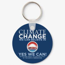Climate Change - Yes We Can Obama Parody Keychain by monkeyclown Climate Change - Yes We Can Obama Parody Keychain