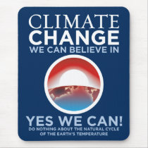Climate Change - Yes We Can Obama Parody Mousepad