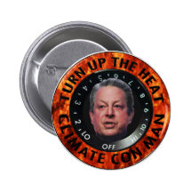 Climate Con Man Pinback Button