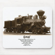 Climax Steam Locomotive Mousepads