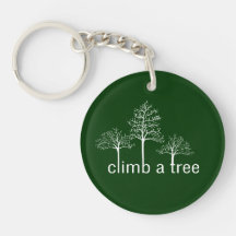 Climb a tree design acrylic key chain