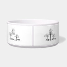 Climb a tree design dog bowls