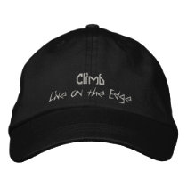 Climb, Live on the Edge Rock Climbing Hat Embroidered Baseball Caps
