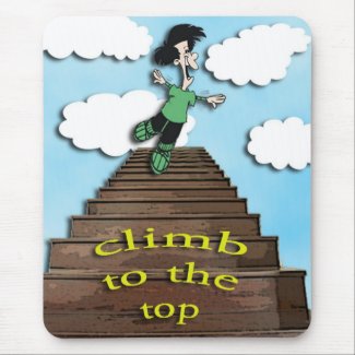 climb to the top -motivating messages mousepad mousepad