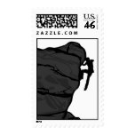 Climber Bouldering Stamp