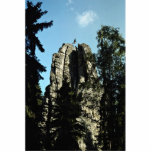 Climber jumping from one rock top to another, Czec Acrylic Cut Out