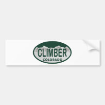 climber license oval bumper stickers