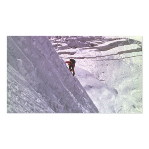 Climber on south face of Annapurna, 5800 meters, N Business Card (back side)