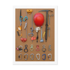 Climbers equipment -- postcard postcard