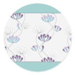 climbing flowers pattern 2 round sticker