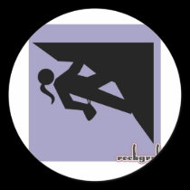 Climbing Girl Icon - on Violet stickers